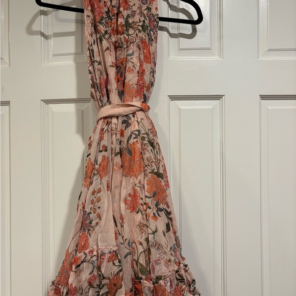 HEMANT & NANDITA Pink Floral Textured Dress - Picture 2 of 6